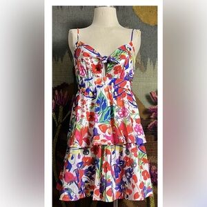 Joy Joy Colorful Floral Mini Dress